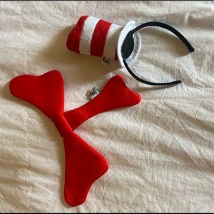 Cat and the hat headband and bow tie